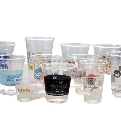 China Wholesale Customized Transparent PET Single Wall Plastic Cup For Cold Drinks for sale