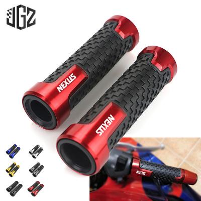 China None Motorcycle 22mm CNC Gel Grip Aluminum Rubber Bar Grips Hand Grips For PIAGGIO GILERA CONNECTIONS 300 500 250 125 300ie Accessories for sale