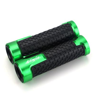 China None Motorcycle CNC Aluminum Rubber Hand Grips For Kawasaki Ninja 400 650 300 250 1000 ZX10R ZX6R 22mm Handlebar Grip Accessories for sale