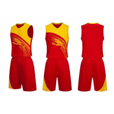 China Simple Design Breathable Short Sleeve Basketball Jersey Model for sale