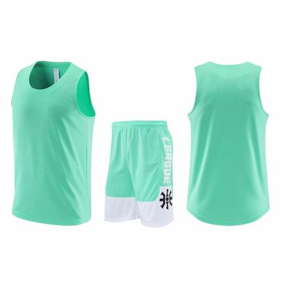 China Simple Breathable Sportswear Suit Breathable Basketball Uniforms for sale