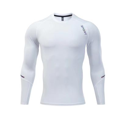 China OEM 2018 Gym Clothing Tight Breathable Quick Dry Running Fitness T-shirt Bodybuilding Tops Compression Sporty Men Long Sleeve Shirts for sale