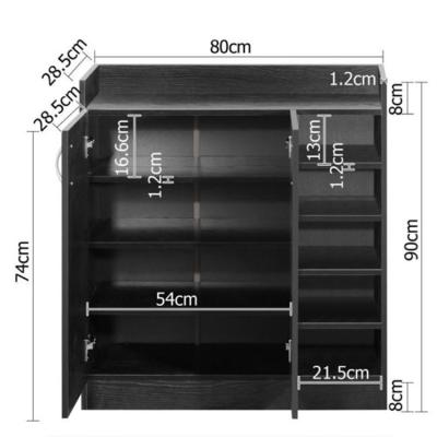 China Custom Open Modern Stylish Shoe Cabinet , MDF Shoe Rack Cabinet for sale