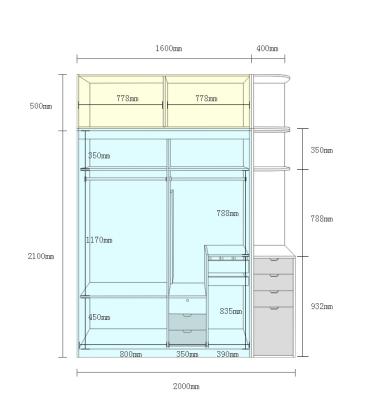 China Custom Cheap MDF Sliding Door Bedroom Wardrobe Cheap Corner Cabinet Wardrobe for sale