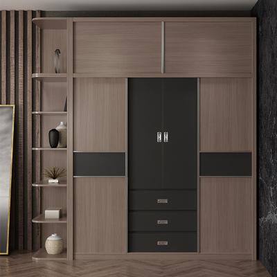 China (Other)Adjustable Luxury Bedroom L Shaped Wardrobe Designs Modern Plywood Double Door Wardrobe Design Wardrobe for sale