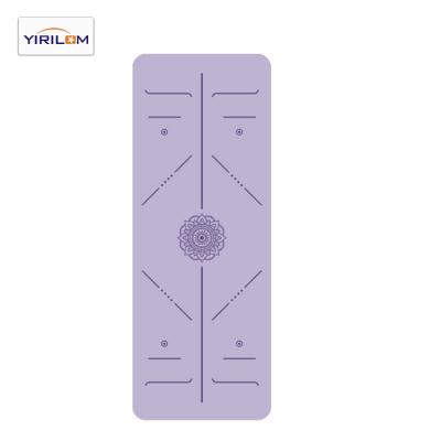 China rubber rubber and the other yoga mat with the line of text exercise mat for sale