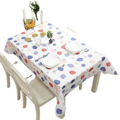 China Nordic Rectangular Design Waterproof Oil Free Tablecloth Europe Table Cloth PVC Mat Table Cloth for sale