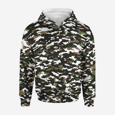 China Anti-Wrinkle Camouflage Hooded For Men Women Kids Harajuku Loose Autumn Zip Up Jacket Retro Fashion Oversized Sweatshirt Long-Sleeved Hoodies for sale