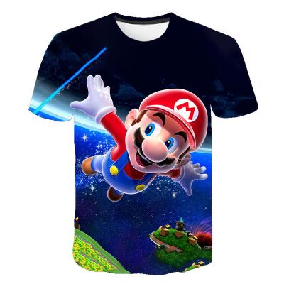 China Boy Round Neck Anti-Shrink Short Sleeve Fashion Print T-shirt Boy Clothing Cartoon Graphic Shirt for sale