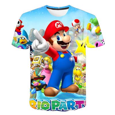 China 3D Sleeve 3D T-shirt Short Sleeve Anime Cartoon Print Children Women Men T-shirt Boy Girl Kids T-shirt Anti-Wrinkle Mario Tops Clothing for sale