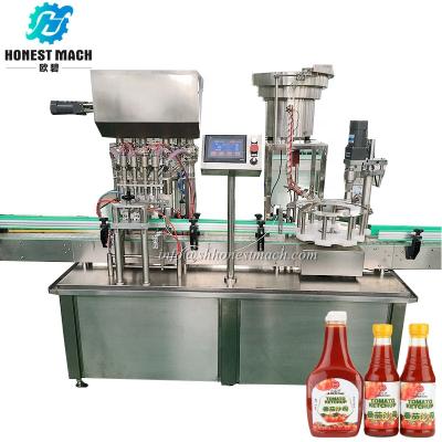 China automatic food tomato sauce filling machine for sale, tomato sauce bottle filling machine in stock for sale