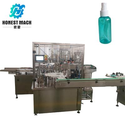 China automatic food spray bottle filling machine, spray bottle filling machine with price for sale