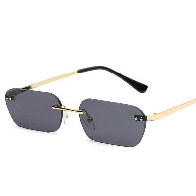 China Shade Sun Glasses New Fashion Rimless Frameless Vintage Square Sunglasses Men And Women for sale