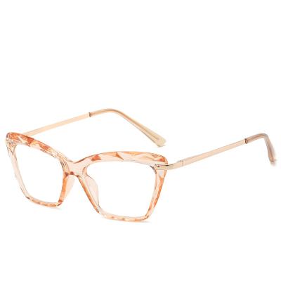 China Large Eyeglass Frame Cat Eye Glass Frame Ladies Optical Glass Prescription Plates Optical Frames for sale