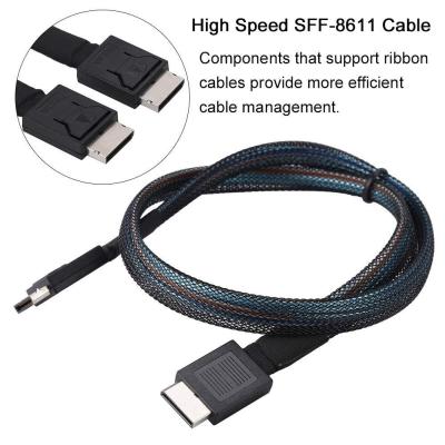 China Sff-8611 de Kabel van PCIe Gen3 0.5M 4i Oculink voor Computerserver Te koop