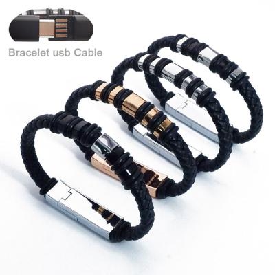 Chine Bracelet de remplissage de chargeur de téléphone de câble d'USB 2,0 avec les anneaux 5V 2.4A 20cm à vendre