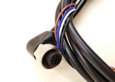 China Verbindungsstück-Kabel mit Gummimuffen-wasserdichtem Messing-PA66 Kupferlegierung IP68 M12 4 Pin zu verkaufen