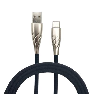 中国 USB2.0携帯電話の充満コードのデニムは1m 3.1Aに金属をかぶせる 販売のため