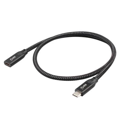 중국 USB PD 케이블 두배는 남자이고 여성이 C형 0.6m 10Gbps를 측면을 댔습니다 판매용