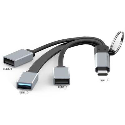 China Konservierte kupferne Art C zu USB-Naben-Adapter PVC-Art C zu Adapter Usb Otg zu verkaufen