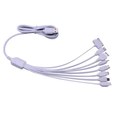 China Cable multifuncional 8 del cable rápido USB del cargador en 1 tipo C el 1m Iphone de Android en venta