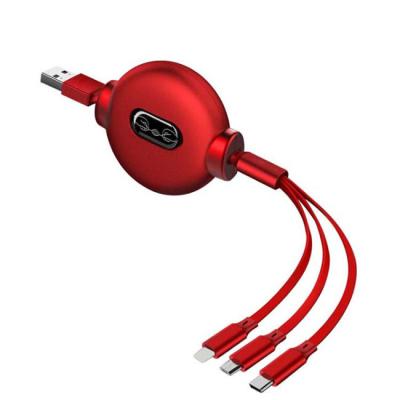 Китай 8pin retractable 3 в 1 типе кабеле андроида 2A кабеля 1.2M Usb заряжателя c продается