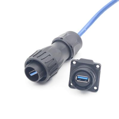 Chine Nylon imperméable du connecteur IP67 30V 1.5A USB 3,0 de voiture à vendre