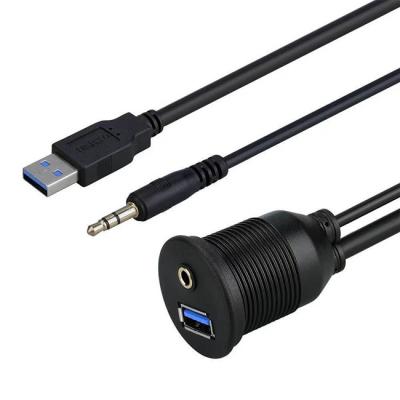 중국 오토바이 계기판을 위한 1m 2m USB3.0 AM/AF+DC3.5 오디오 케이블 판매용