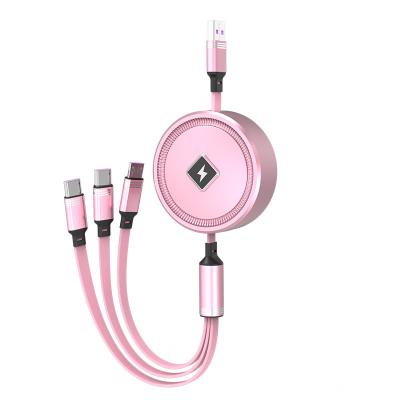 China Multi Function 1.1m Three In One USB Cable Extendable Data Line for sale