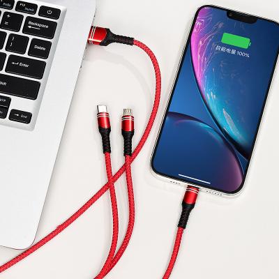 China 5A one-to-three data cable suitable for Huawei mate40 super fast charge OPPO flash charge three-in-one charging cable gi for sale