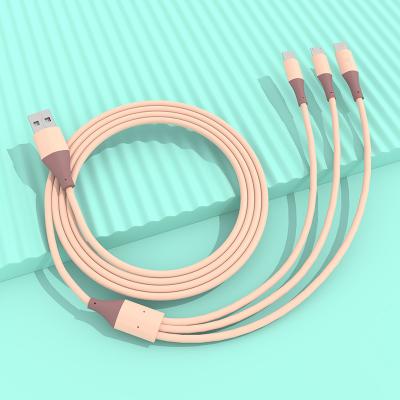 China One-to-three charging cable suitable for Android type-c Huawei mobile phone fast charging three-in-one iphone Apple cabl for sale