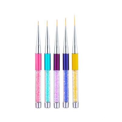 China NAIL 3D Nail Art Brushes Set Painting Brush Nail Liner Gel UV Brush Carving Drawing Pen for sale