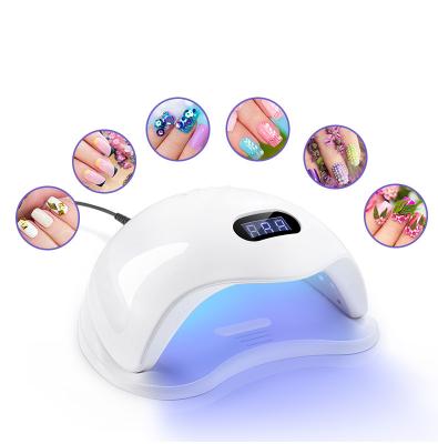 China Nail Art Salon 48W LED Nail UV Lamp for Gel Nail Polish Curing 5 Fingernails and Toenails with Sensor for sale