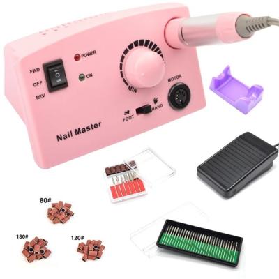 China Professional 35000RPM Nail Drill Machine Set Plastic Electric Low Noise Pedicure Manicure Machine Nail Drill Machine for sale