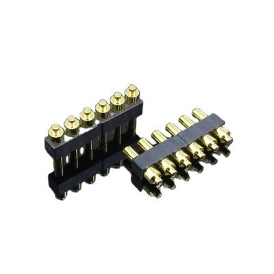 China Custom PCB SMD Plug In 2.54mm Pitch 2 4 6 8 10 Pin Pogo Pin Connector Male And Female High Current Charger Cable Plug Dock for sale