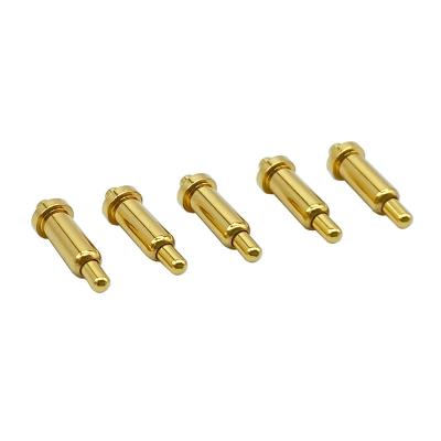 China Custom Gold Plated Battery Dock Dock 2pin Contact Charging Spring 2pin PCB DIP Lock Screw For Wearable Charger Cable for sale