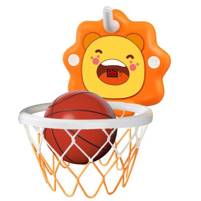 China 1-6 Year Old Folding Plastic Toy Crown Children's Basketball Ring Portable Basketball Stand Children's Basketball Stand for sale