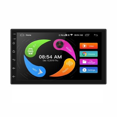 China 1+16G Din Remote Control Universal Car Android 7 Inch 2 Radio With BT FM Mirror Link GPS Navigation Support Split Screen for sale