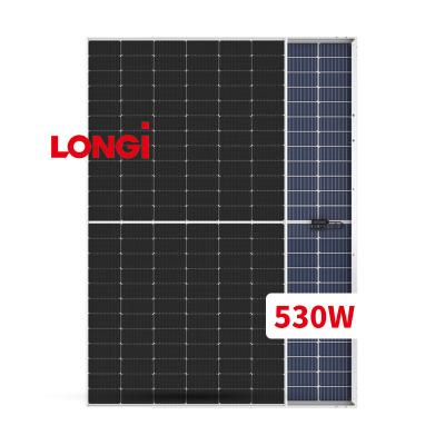 China China LonGi 530w Bifacial Solar Panel PV Solar Power System Wholesale Half Module Solar Mono Cells for sale