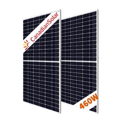 China High Quality Canadian 460 Watt Monocrystalline Low Price Half Bifacial Solar Panels Cut 144 Cells 10BB PV Panel 70 182mmx182mm for sale