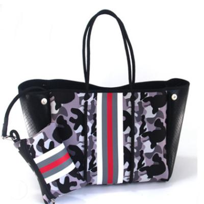 China New Hot Sale Fashion Tote Bag Perforated Neoprene Bag Beach Bag Handbag For Women for sale