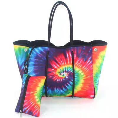 China Normcore / Minimalist Custom Waterproof Neoprene Tote Bag Beach Bag Neoprene Perforated Bag for sale