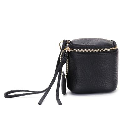 China 2021 new fashion high quality leather lipstick mini coin lady purse cosmetic bag for sale