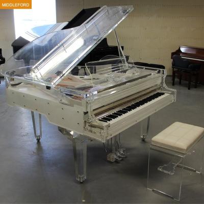 China Middleford GP-170A mechanical transparent acrylic grand piano with crystal piano bench for sale for sale