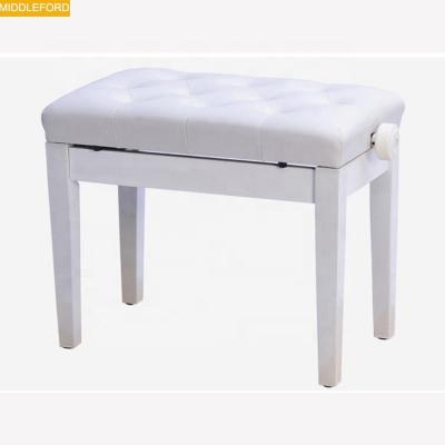 China Wholesale Matching Piano Chair White Color Solid Wood Adjustable Bench for sale