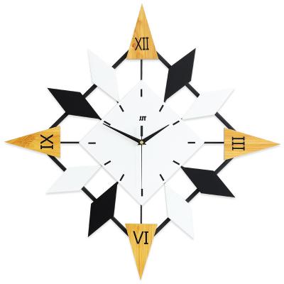 China Decorative Antique Style Wall Clock Metal Decor For Office Home School Living Room Metal Unique Clock With Non-ticking Wall Clock for sale