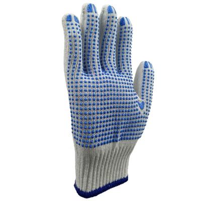 China Work Protection Wear Resistance Cotton Knitted PVC Dotted Gloves for sale