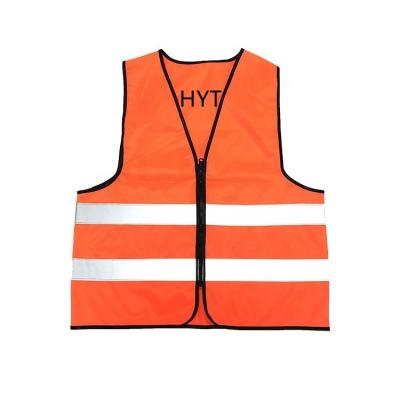 China Water Proof Orange Reflective Vest OEM Logo Safety Vest Polyester Fabrics With Reflective Tape for sale