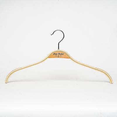 China Wholesale Eco-Friendly Material Non Slip High Quality Natural Laminated Wooden Shirt Hangers Wood Hanger for sale