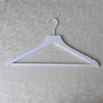 China Eco-Friendly Material Supplier Quality Custom Logo White Wooden Hangers For Clothes Non Slip Wedding Wooden Dress Hangers for sale